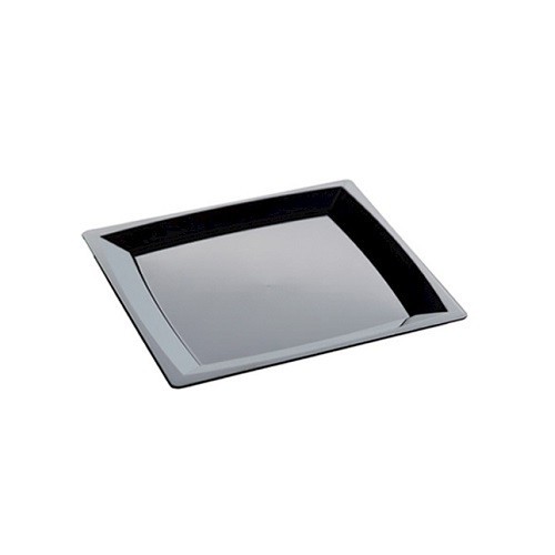 MILAN SMALL PLATE 140X140 BLACK PCS.24 DUNI COD.165196